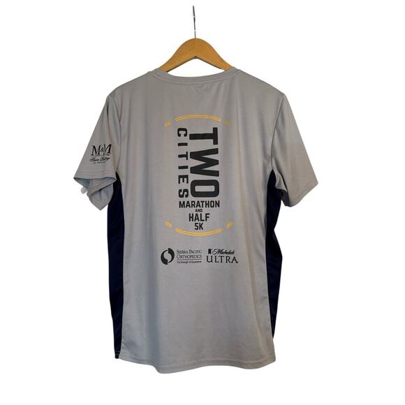 M & M Women 2018 Two Cities Marathon Sports Half 5K Running T-Shirt Size L Gray - Picture 5 of 7